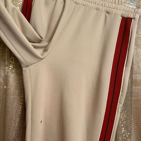 Free People Sophie Track Pants in Rust Stripe Ivory Flawed Medium - Picture 8 of 11